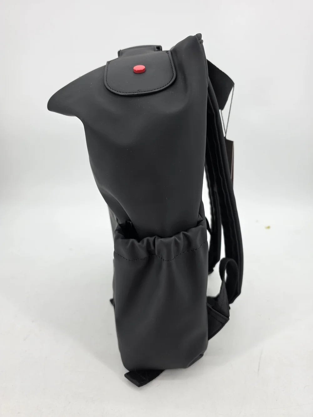 Hunter Black Roll-Top Water Resistant Backpack with Red Zipper Accent New